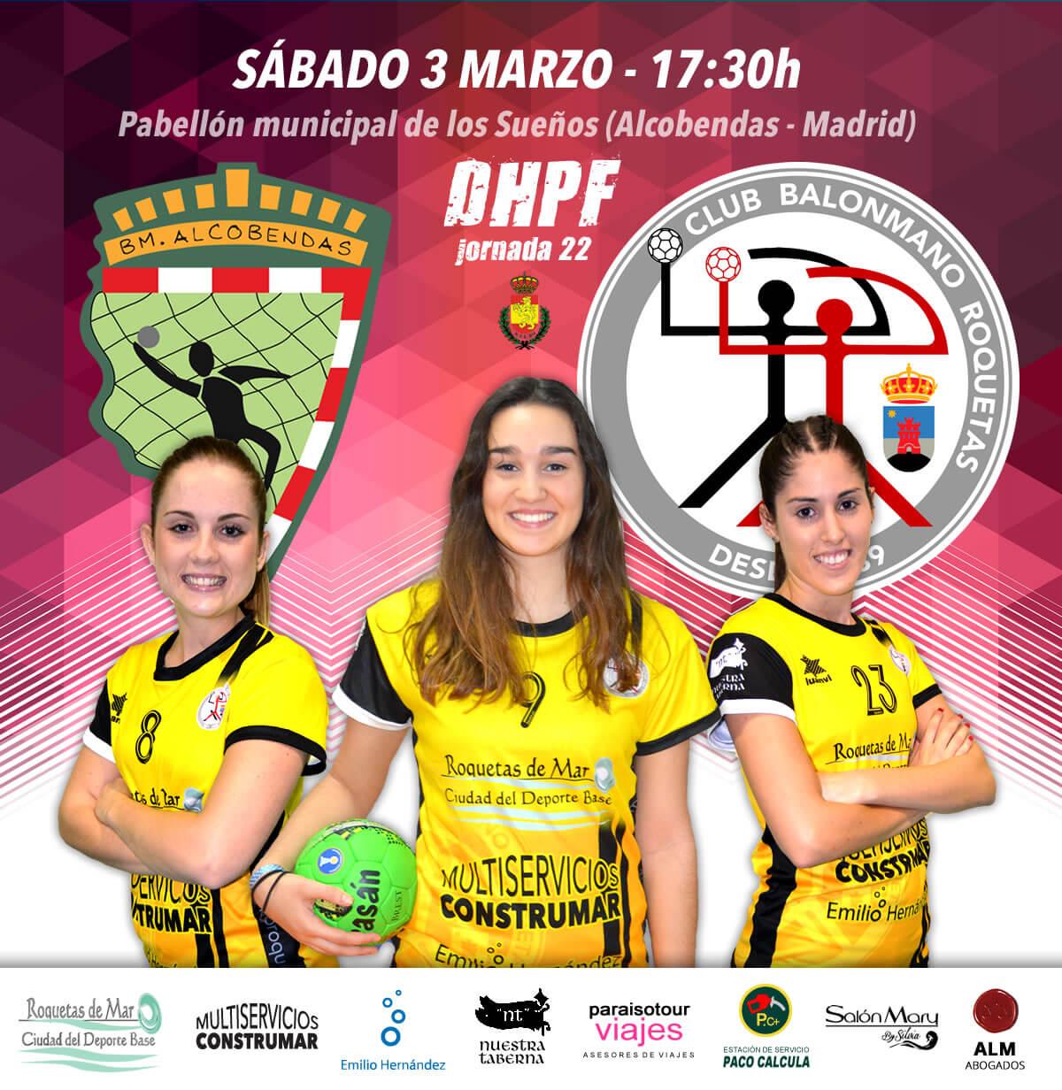Previa del encuentro Helvetia Alcobendas - BM. Roquetas DHPF J22